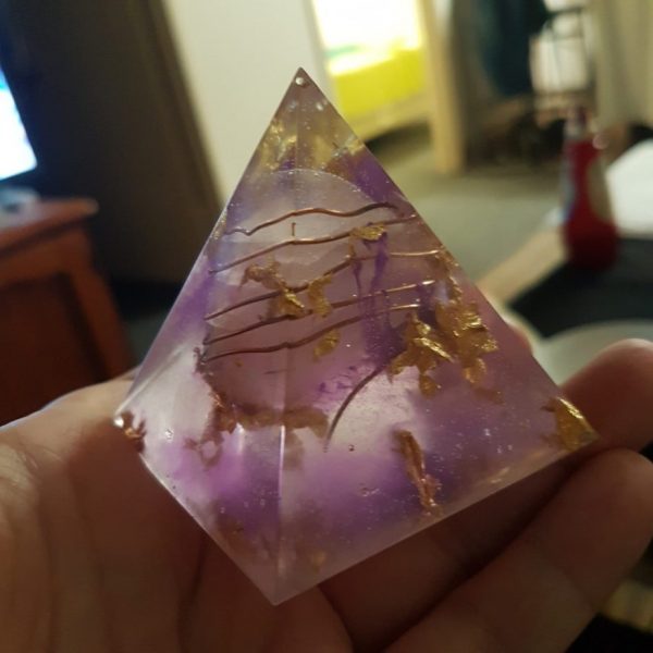 Inner Reflections Rose Quartz OrgoneIt Orgonite Pyramid 6cm 2