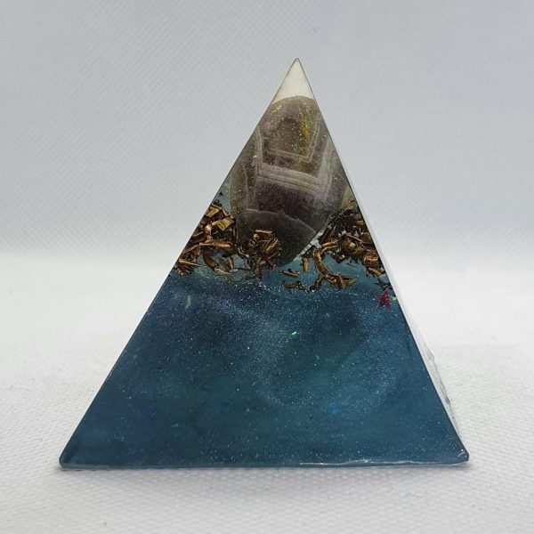 Angel Blue Lace Agate Orgone Orgonite Pyramid 6cm 1