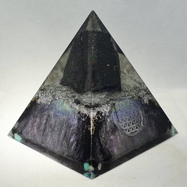 Shungite Behemoth 10cm Orgonite Pyramid