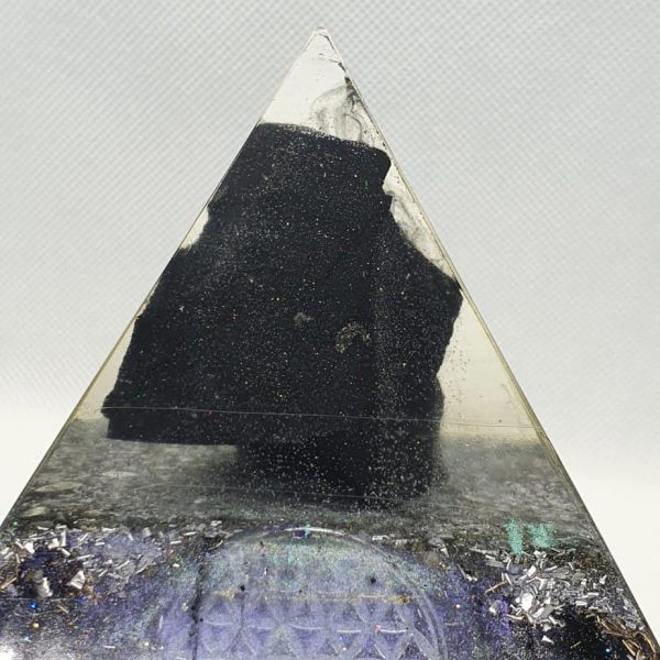 Shungite Behemoth 10cm Orgonite Pyramid 5