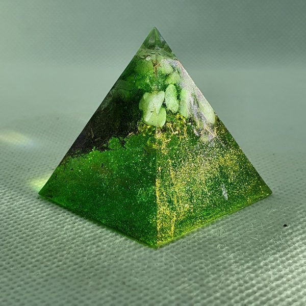 Bewitching Amazonite Orgonite Pyramid 4cm 1