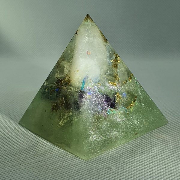 Crystal Moon Quartz Orgone Pyramid 1